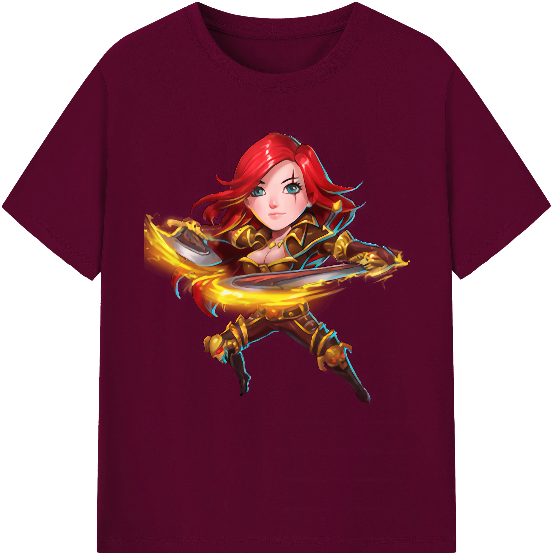 （画像用） リーグ・オブ・レジェンド League of Legends LOL レディースカジュアルプリントTシャツ（綿100％）